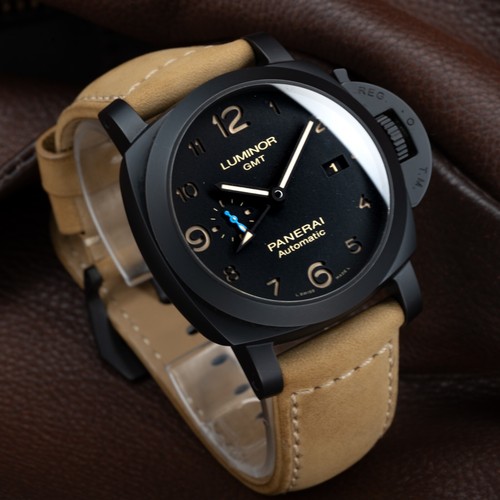 Panerai PAM 1441 Luminor GMT 44mm Black Ceramic Box/Papers PAM...
