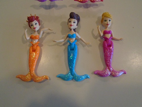 Lotto Bambole Disney Princess Polly Pocket ~ Sirenetta Sorelle di Ariel Glitter - Foto 3 di 3