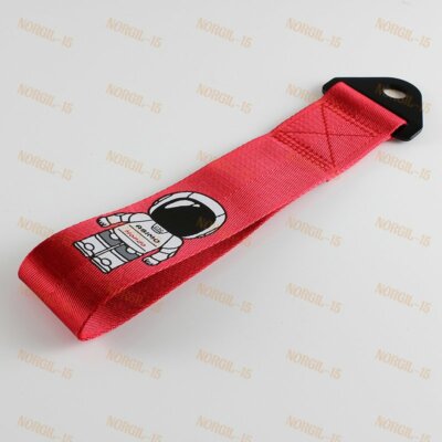 RED FRONT / REAR BUMPER JDM ASIMO RACING HIGH STRENGTH TOW STRAP FOR HONDA FITS