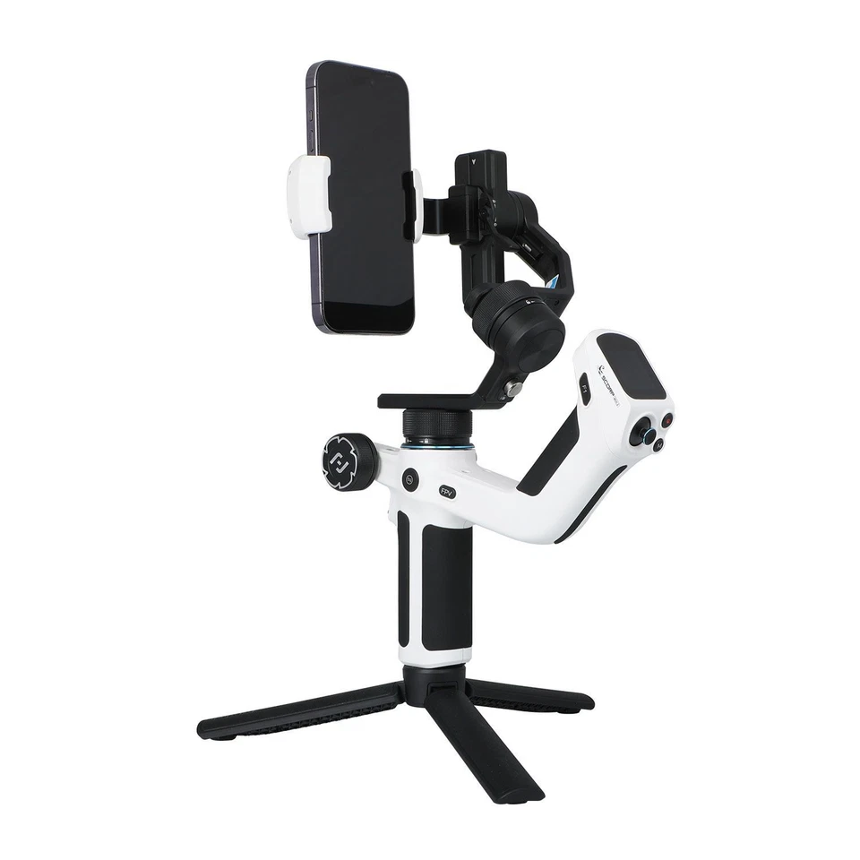 Feiyu SCORP-Mini 2 Kit (Bianco) Stabilizzatore Gimbal con Tracciamento AI, Borsa da Trasporto - Immagine 2 di 4