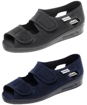 EMANUELA 663 PANTOFOLE SANDALO DONNA CON STRAPPO IN TESSUTO ELASTICIZZATO