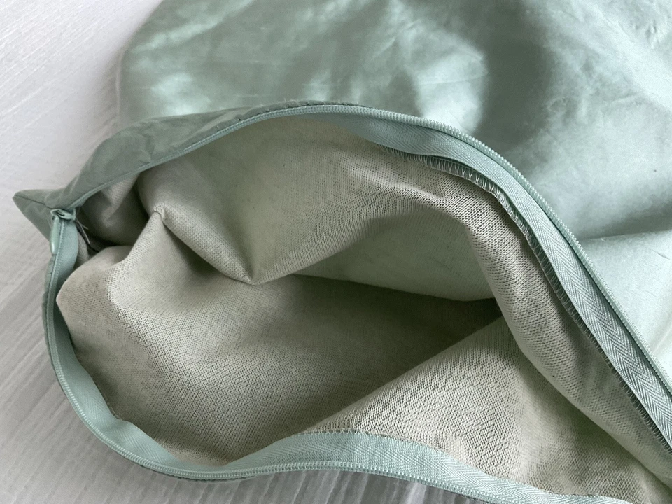 Pair NEW Custom Designer Aqua 100% Silk Throw Pillow Covers 18”x18” - Image 3 of 4