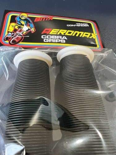 ! VINTAGE AEROMAX OLD SCHOOL NOS BLACK WHITE BMX BICYCLE GRIPS DB TOADSTOOL 2 - Picture 6 of 6