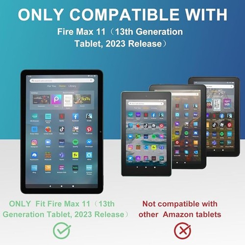 2 Pack 9H TEMPERED GLASS Screen Protector for Amazon Fire Max 11 (2023) 13th Gen - Picture 2 of 5
