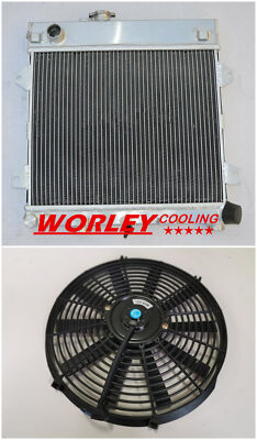 Aluminum radiator for BMW E30 M10 316i 318i 1982-1991 Manual + 14 inch FAN new