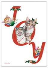 Cat Joy Christmas Cards Set of 10 cards  10 envelopes