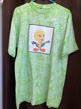 Tweety Bird Floral Tie Dye Tshirt Large Natures Studio Made in USA