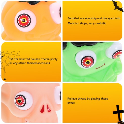 3 szt. Dynia -Głowa ducha Zabawka Halloween-Impreza-Zabawka ręczna Squeeze - Zdjęcie 5 z 12