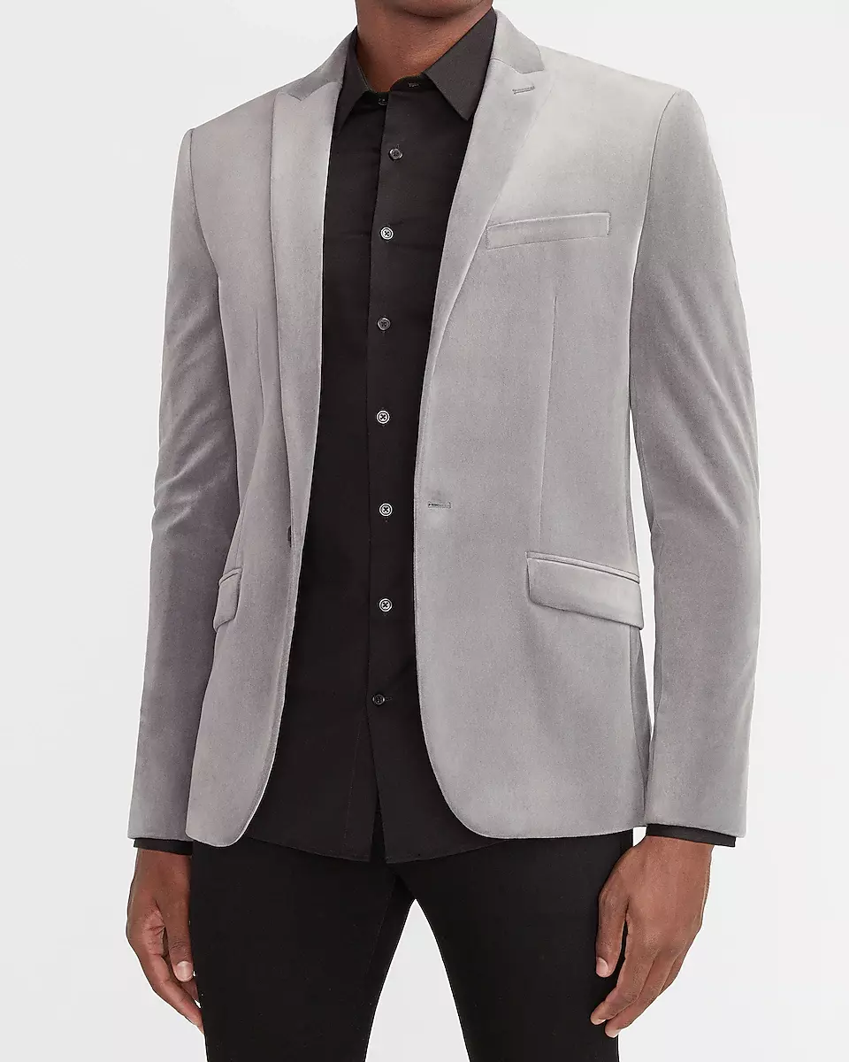 Express velvet blazer discount