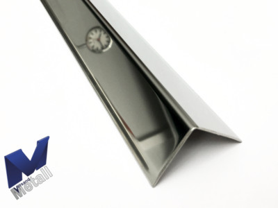 Edelstahlkantenschutzwinkel Eckschiene  30x70mm 3-fach gekantet 3D poliert