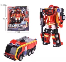 Tobot V Valkan Athlon Fire Engine Transforming Robot Vehicle Action Figure Toy