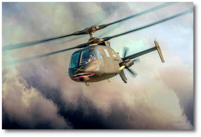 Fast Attack Raider by Peter Chilelli - Sikorsky S-97 Raider - Aviation Art