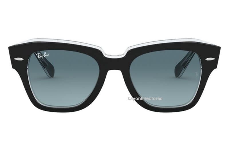 Ray Ban Sunglasses State Street Black RB2186 12943M Blue Non 
