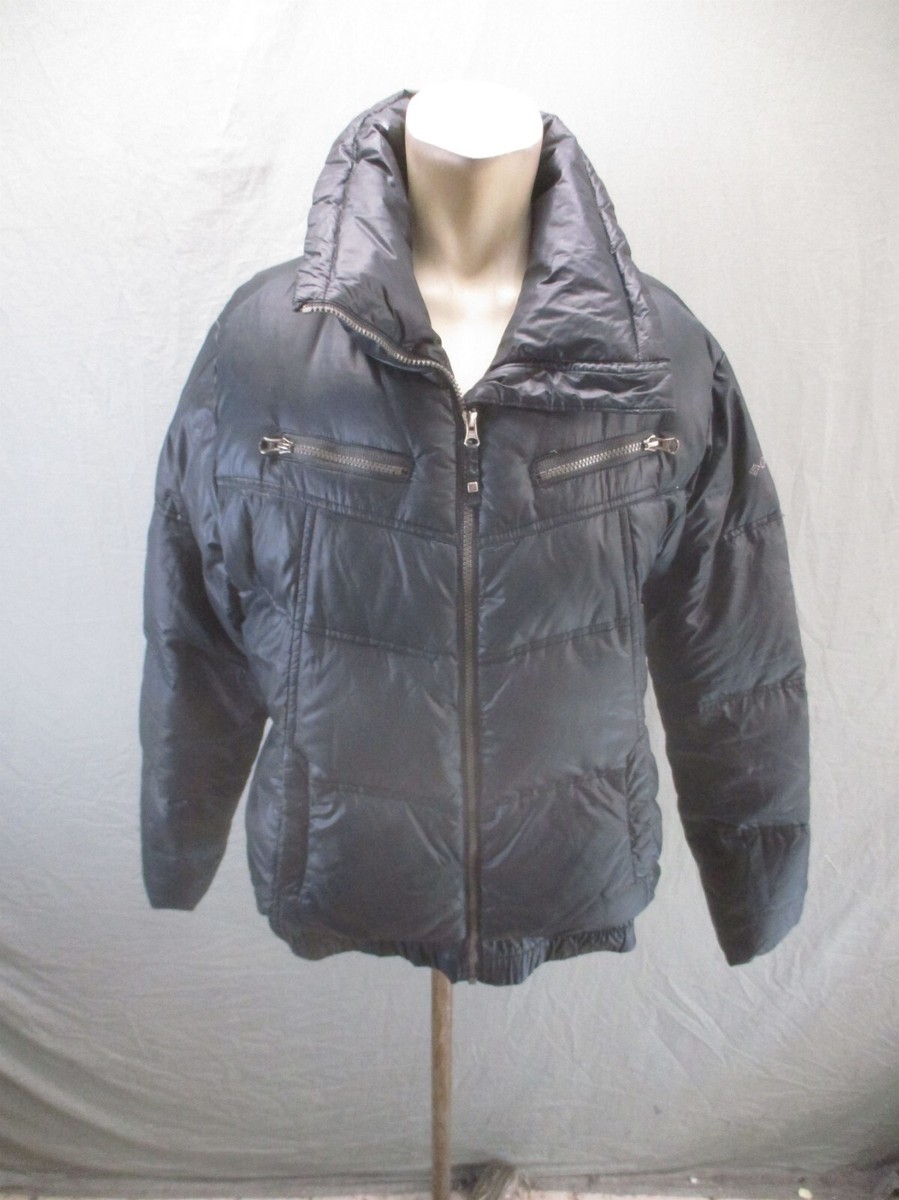 Columbiaダウンジャケットpuffer jacket Columbia Size XL Womens BLK Down Feather Full Zip Stand Collar