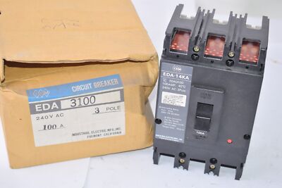 NEW IEM CAT No. EDA3100, EDA-14KA Circuit Breaker Switch 100 AMP 240V AC 