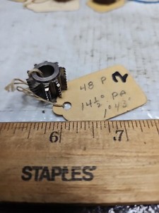 BCCO T1 GEAR HOB CUTTER 48DP 14.5 PA LA 1°43 WD .0478 N TOP RH 8MM ARBO