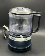 KitchenAid Mini 3.5 Cup Food Chopper/Processor, 2 Speed-Chop, Mix, Puree Blue