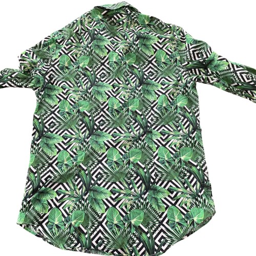 Paisley & Gray Slim Fit Button Down Shirt Sz LG (17) Tropical Resort Hawaiian - Picture 2 of 7
