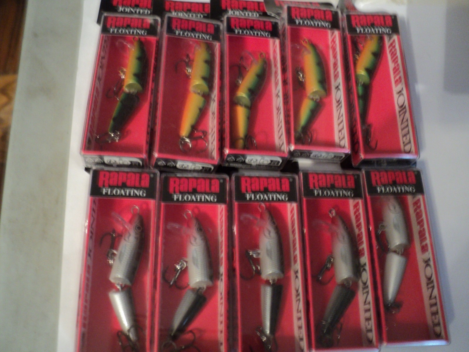 10 -RAPALA J-5 JOINTED STICK BAITS NIP (MIXED COLORS) LAST ONES - Image 1