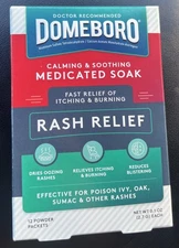 Domeboro Medicated Soak Rash Relief (Burow’s Solution) 12 Powder Packets 11/2028