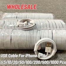Wholesale For Apple iPhone 6 7 8 XR X XS 11 12 13 14 Pro USB Charger Cable Cord