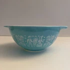 Vintage Pyrex Turquoise  # 442 Amish Butterprint Cinderella Mixing Bowl 1.5 Qt