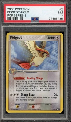 Pokemon Pidgeot POP Series 2 Holo Rare #2 PSA 7
