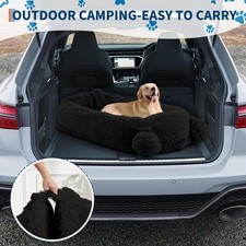 71''x45''x12''Human Size Dog Bed, Blanket, Storage Pockets, Portable Handle