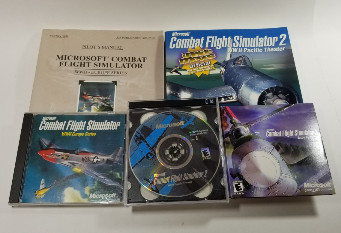 Microsoft Combat Flight Simulator Lot 1 2 3 WWII Europe Series