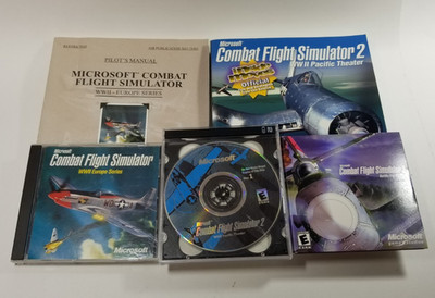 Microsoft Combat Flight Simulator Lot 1 2 3 WWII Europe Series Pacific Theater