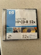 One HP LightScribe HP CD-R 52x 700 MB Blank Media Disc New Sealed