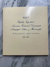 Sotheby's Auction 4387 Highly Important American Historical Documents 1980