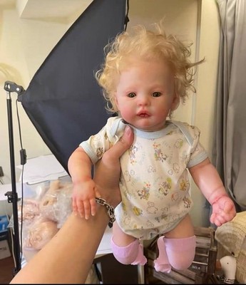 New 16'' Already Finished Cute Reborn Baby Doll Hand-Rooted Hair Painted Toy Gift