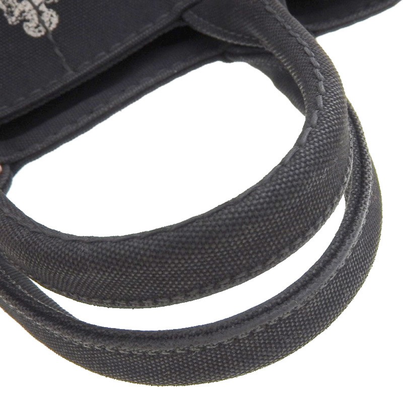 PRADA Canapa 2WAY Bag Handbag Shoulder Bag Canvas Black 1BG439 Used  OB2400 from thumbnail 4