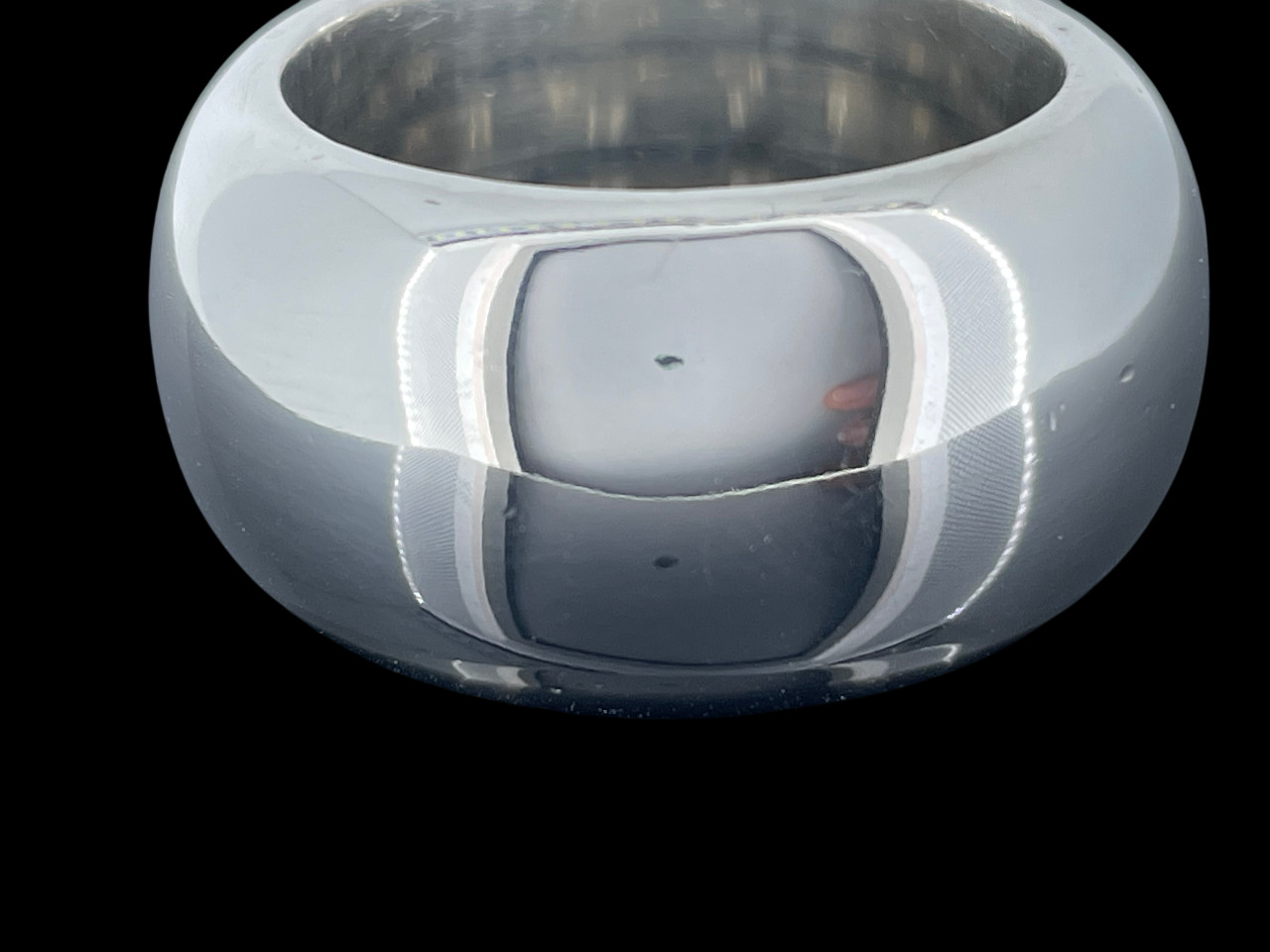 Solid Wide Silver Ring Simple Elegant Domed Domed… - image 6