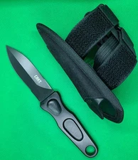CRKT Sting 2020 AG Russell Fixed Blade Boot Knife with Sheath & Leg Straps