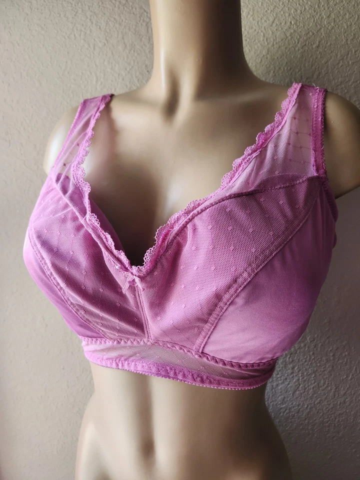 Rhonda Shear Pink Style 676 Shapewear Leisure Bra in Size 2X Foto 3 de 4