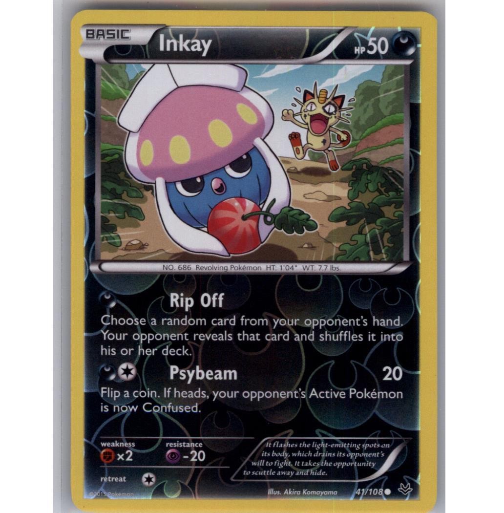 Inkay Reverse Holo Common XY - Roaring Skies 41/108 NM