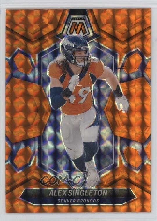 2024 Panini Mosaic Orange Mosaic Prizm /199 Alex Singleton #69 4f5