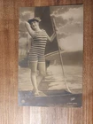 Vtg. Portrait Bathing Suit Lady, Rotophot S.669-6356 Signed Postcard (PC8)