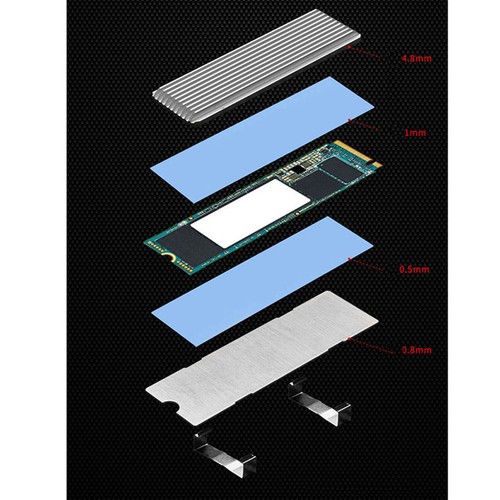 M.2 NVME 2280 SSD Radiator Heatsink Cooler SSD Upgrade Part für M.2 2280 SSD - Picture 4 of 22