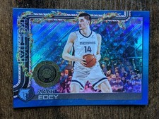 2025-26 Topps Holiday Zach Edey #H150 Holiday Metallic Blue Glitter