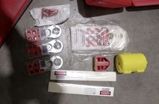 Master Lock Safety Lock Out Tag Out Kit For Electricians W/ Red Latch Case