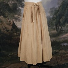 Vintage Tan Midi Skirt Wrap Adjustable Waist Fit  Flare Khaki 1970s Classy