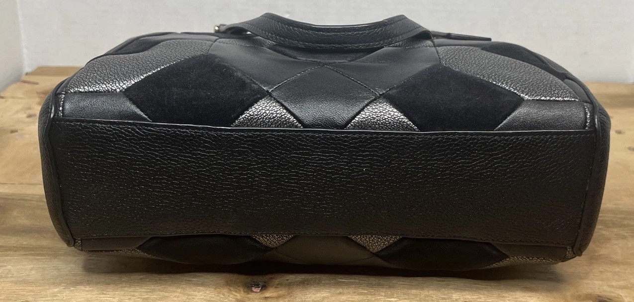 Coach Prairie Patchwork Black Leather Satchel Pur… - image 8