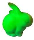 Fenton Green Satin Glass Bunny Rabbit Figurine Uranium Glow Vaseline Glass