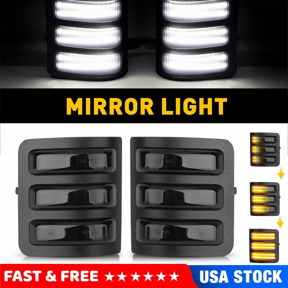 Switchback LED Side Mirror Marker Light For Ford F250 F350 F450 Super Duty08-16