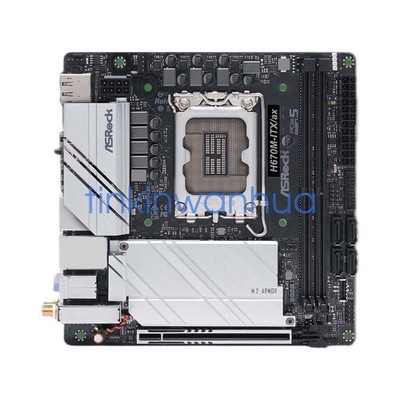 For ASRock H670M-ITX/ax LGA 1700 DDR4 2×M.2 4×SATA III Mini-ITX Motherboard #jg