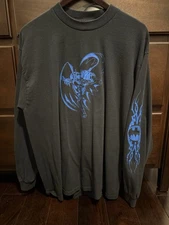 Vintage Delta Pro Batman Dark Knight DC Comics Long Sleeve Shirt Black XL