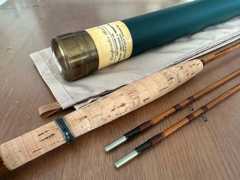 W.E. Carpenter Browntone 71 Parabolic 7 ft1 pulgadas #3 varilla de 2 piezas usada Foto 3 de 4